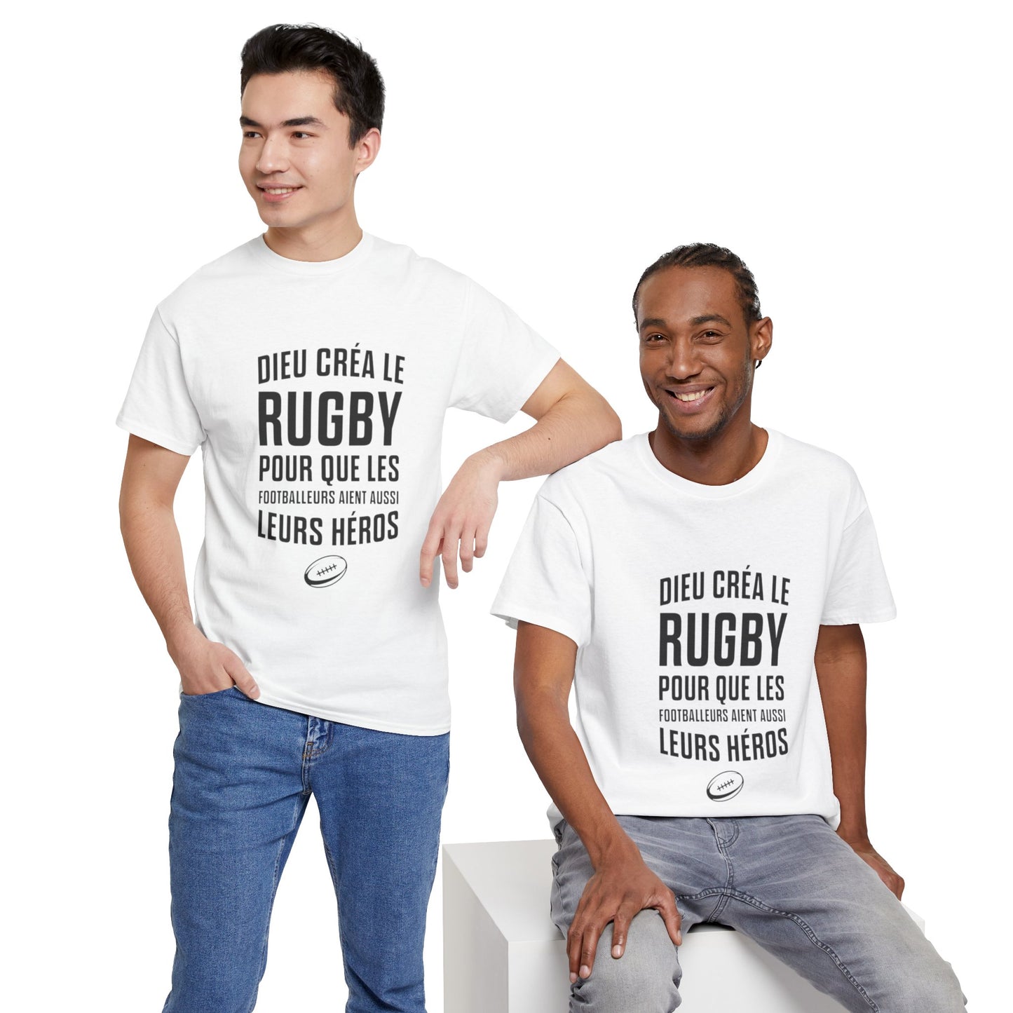 T-shirt "Dieu créa le rugby"