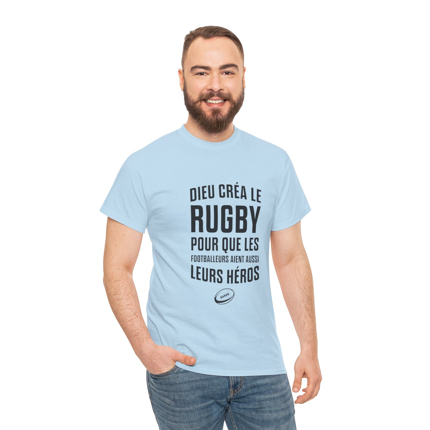 T-shirt "Dieu créa le rugby"