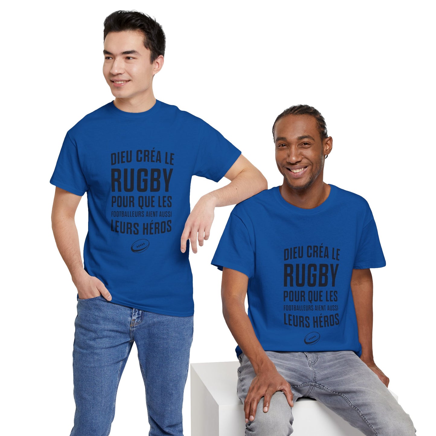 T-shirt "Dieu créa le rugby"