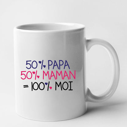 Mug 50% maman 50% papa