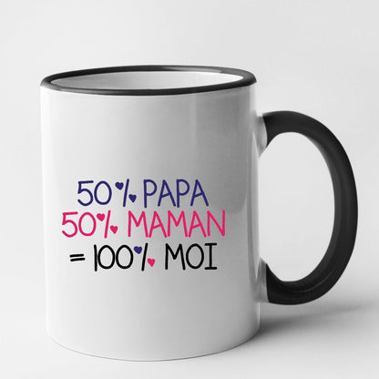 Mug 50% maman 50% papa