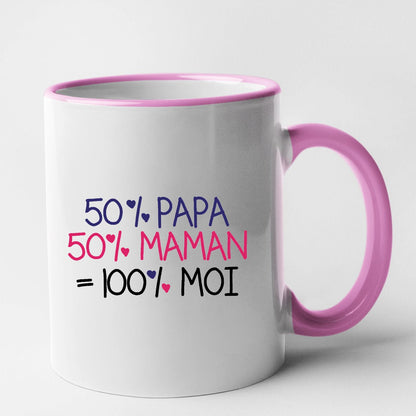 Mug 50% maman 50% papa