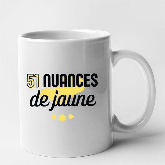 Mug 51 nuances de jaune