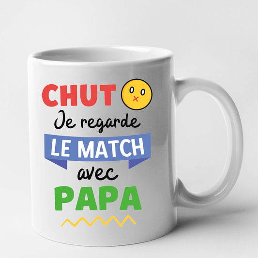 Mug Chut je regarde le match avec papa