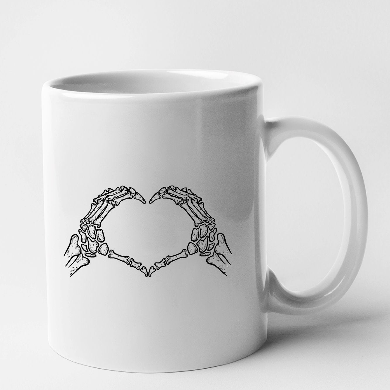 Mug Coeur mains squelette