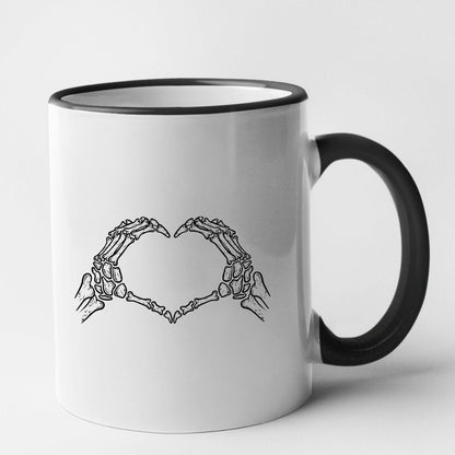 Mug Coeur mains squelette