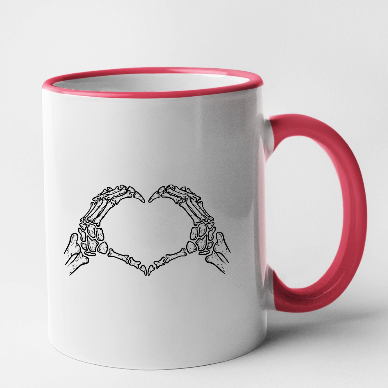 Mug Coeur mains squelette