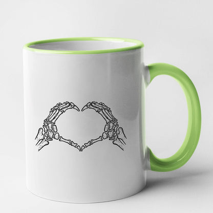 Mug Coeur mains squelette