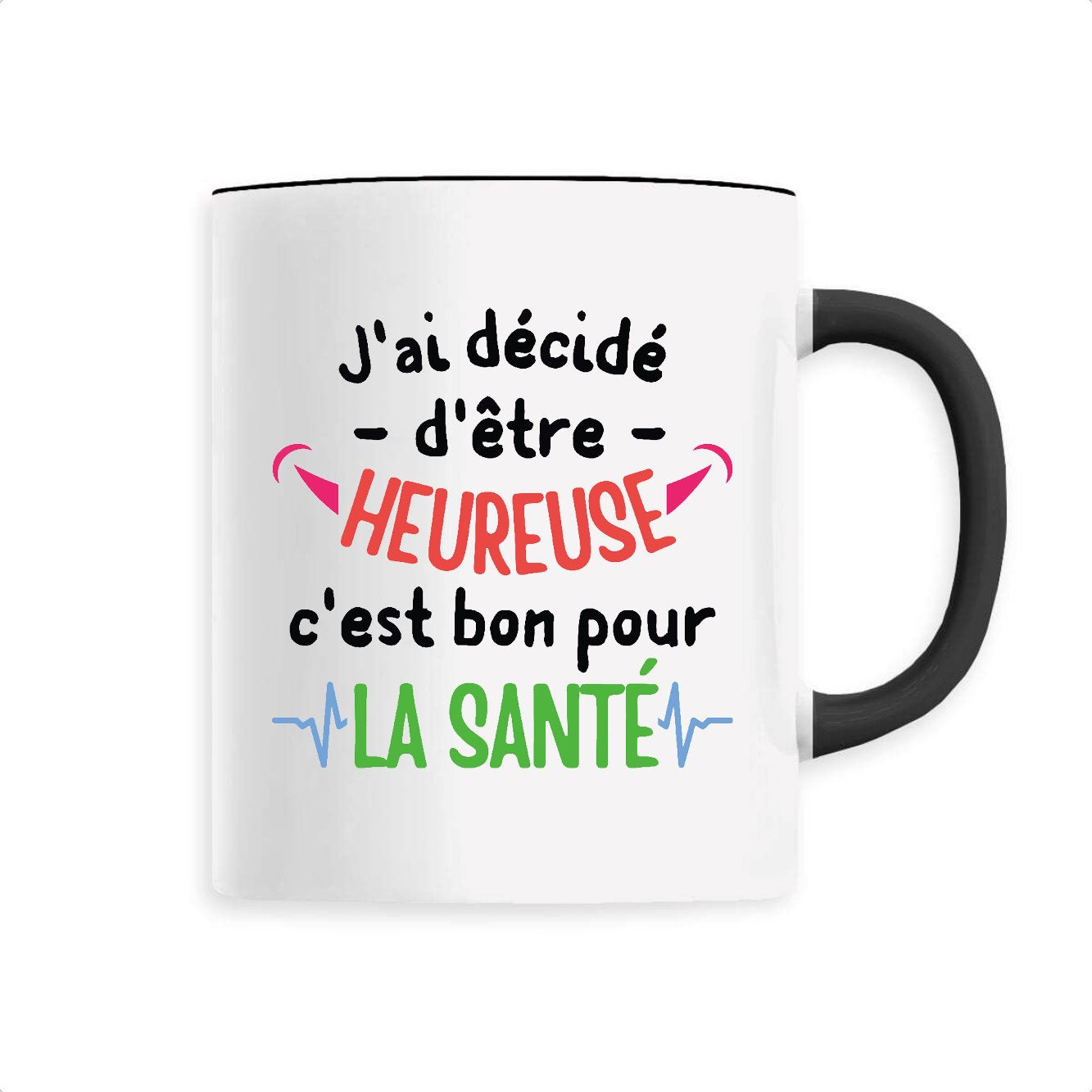 Mug J'ai décidé d'être heureuse