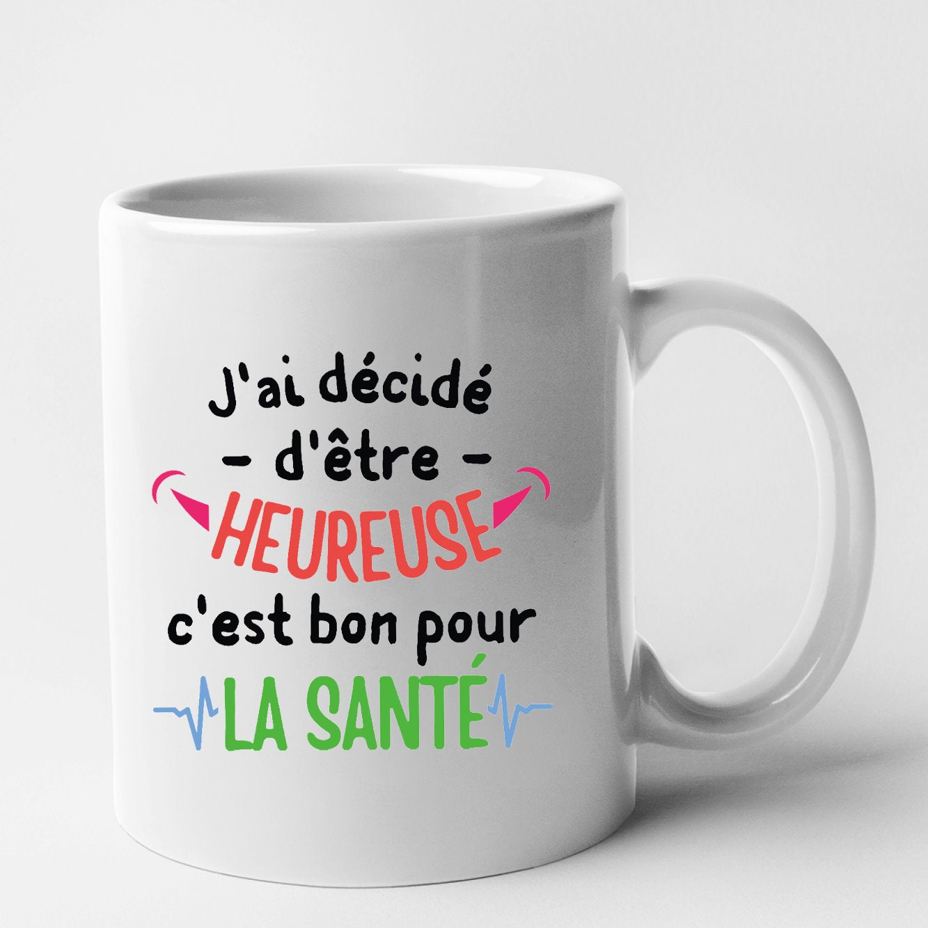 Mug J'ai décidé d'être heureuse