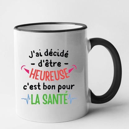 Mug J'ai décidé d'être heureuse