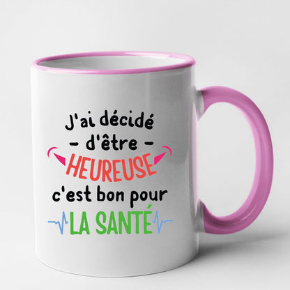 Mug J'ai décidé d'être heureuse