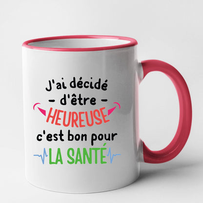 Mug J'ai décidé d'être heureuse