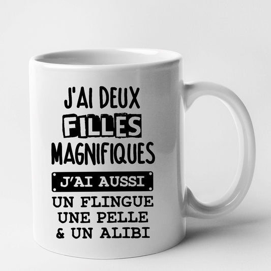 Mug J'ai deux filles magnifiques