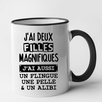 Mug J'ai deux filles magnifiques