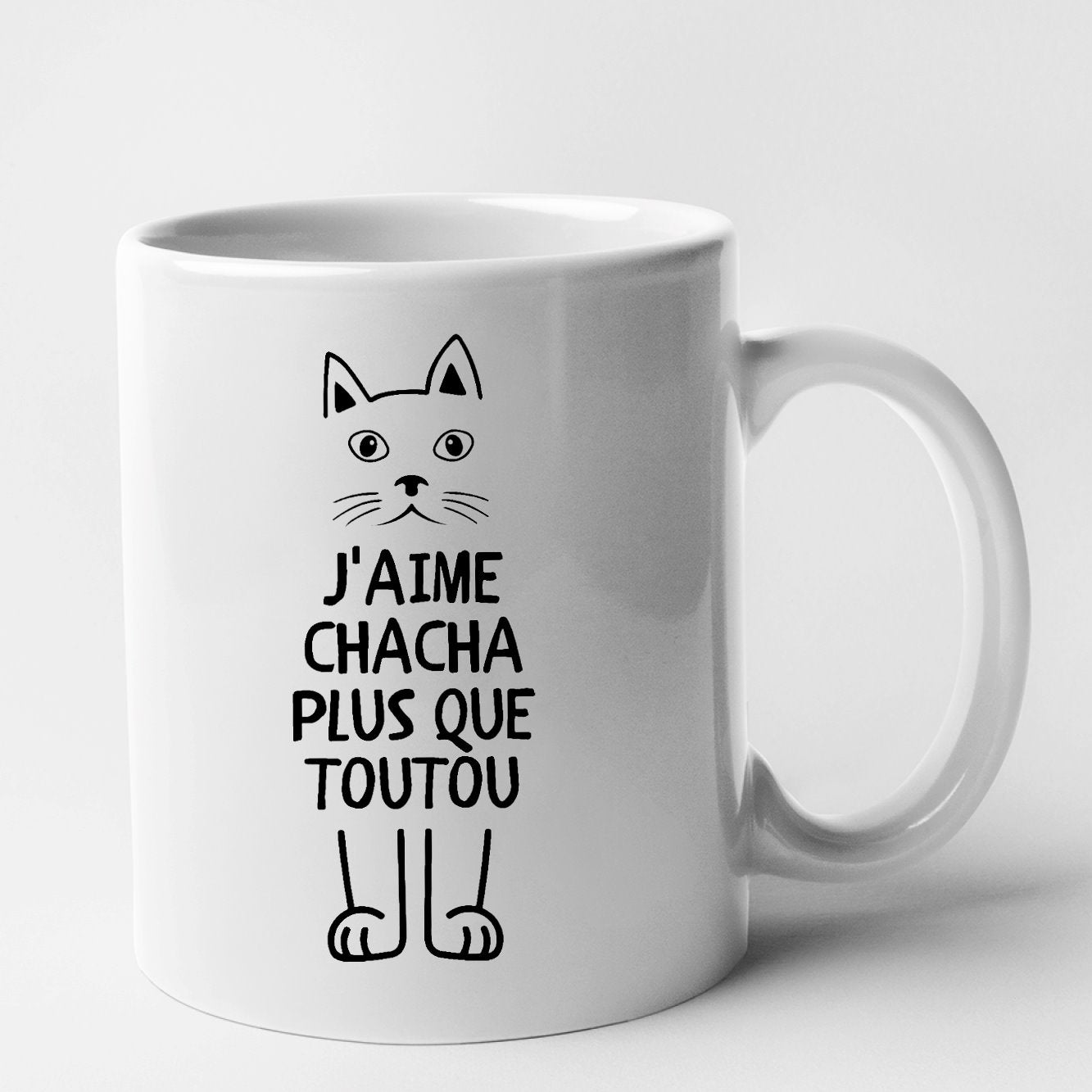 Mug J'aime chacha plus que toutou