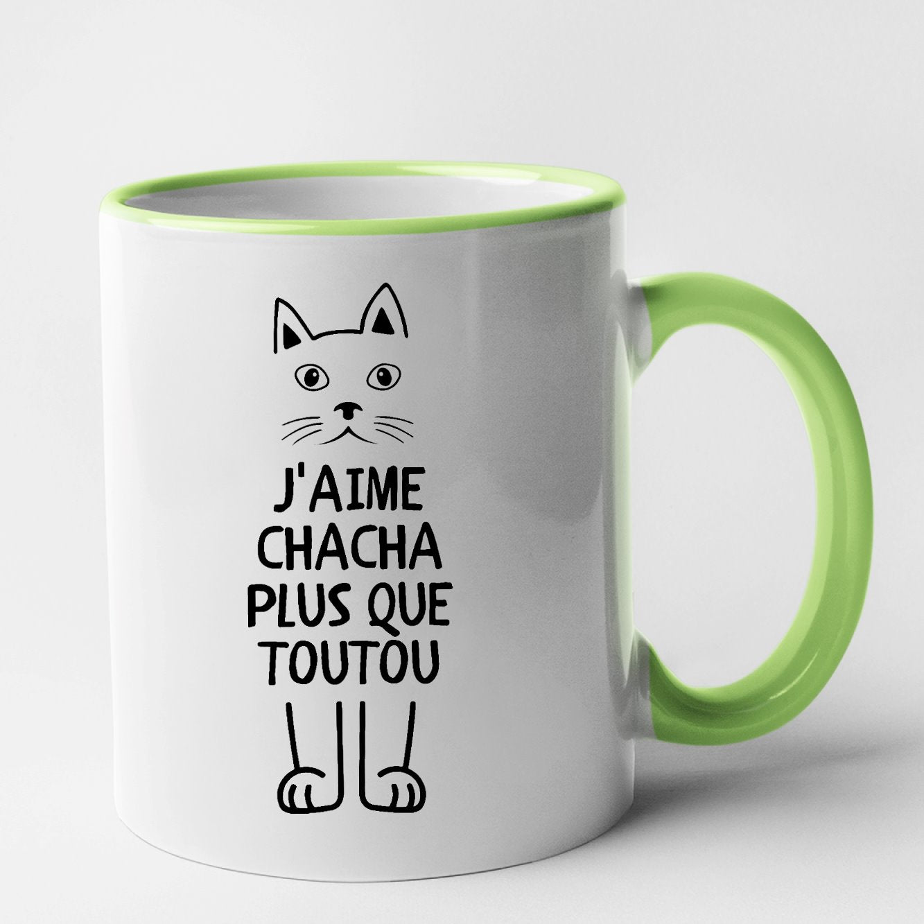 Mug J'aime chacha plus que toutou