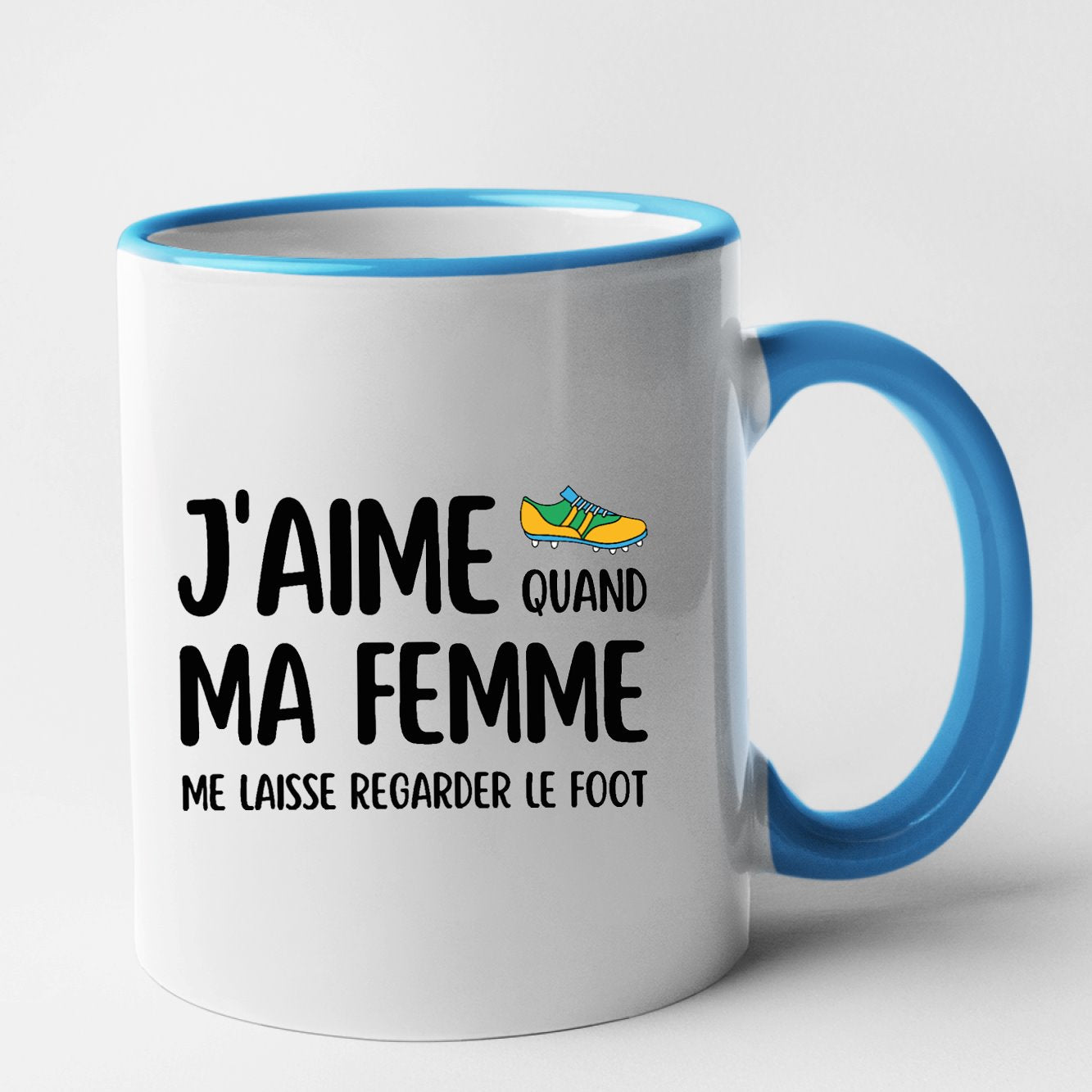 Mug J'aime quand ma femme me laisse regarder le foot