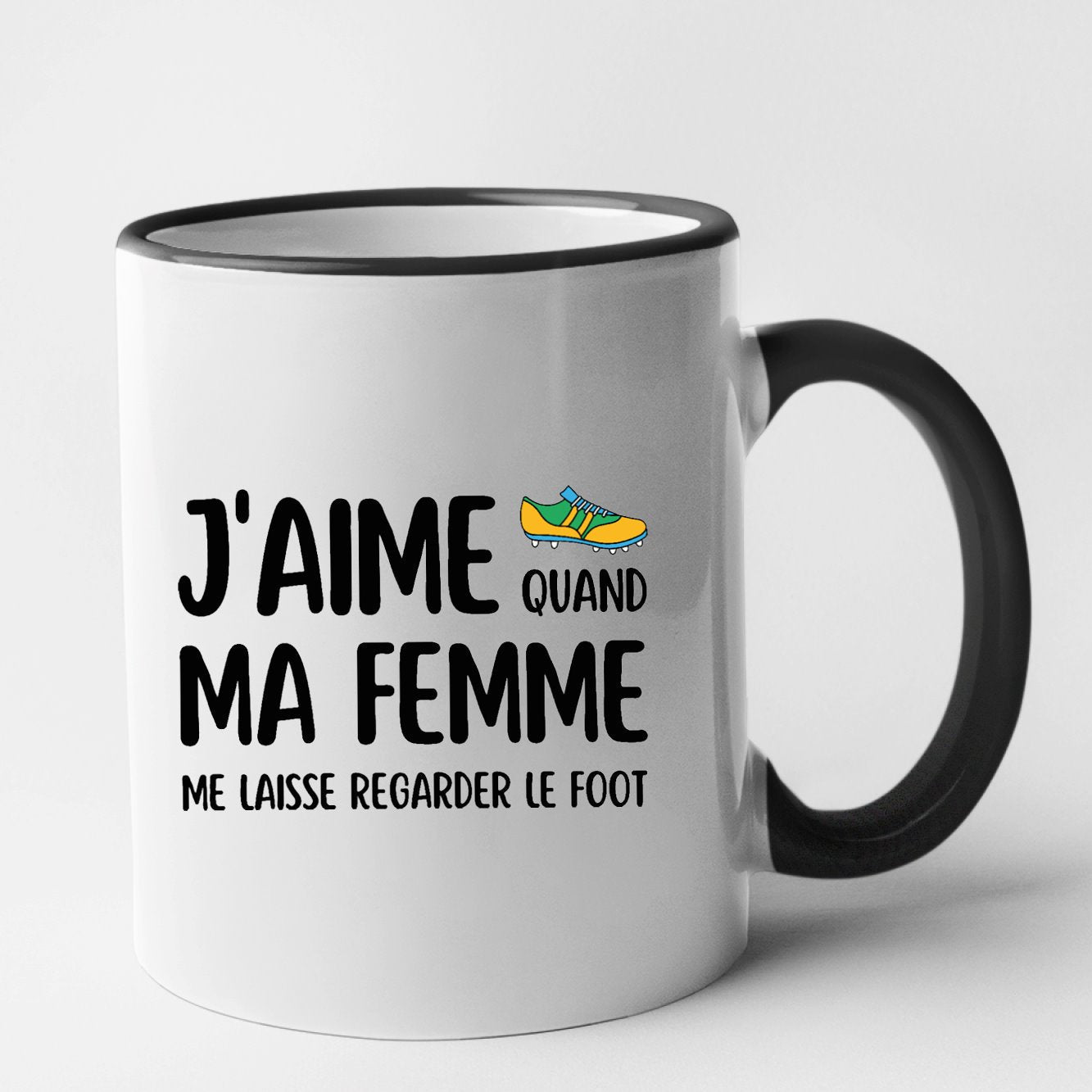 Mug J'aime quand ma femme me laisse regarder le foot