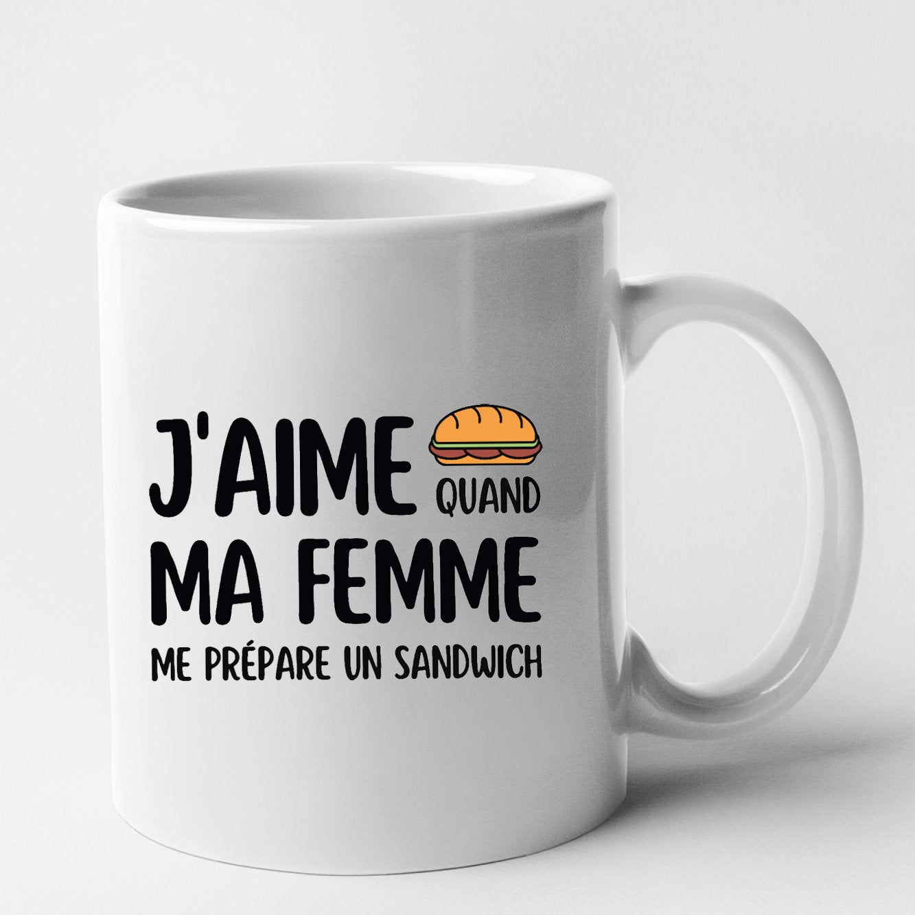 Mug J'aime quand ma femme me prépare un sandwich