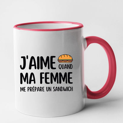 Mug J'aime quand ma femme me prépare un sandwich