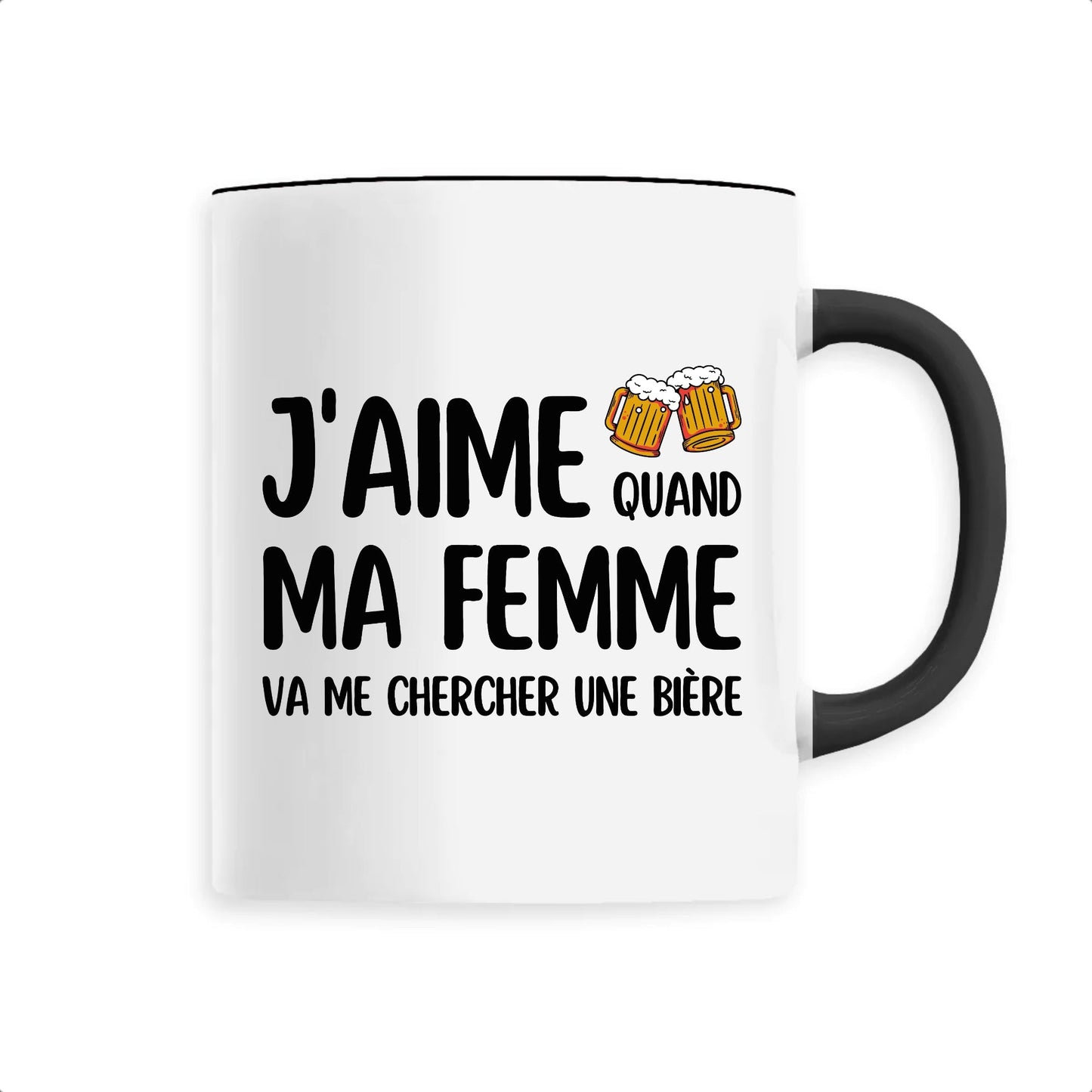 Mug J'aime quand ma femme va me chercher une bière