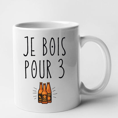 Mug Je bois pour 3