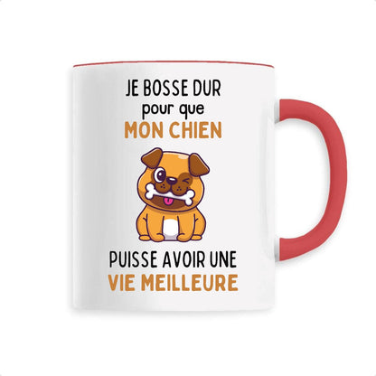 Mug Je bosse dur pour mon chien