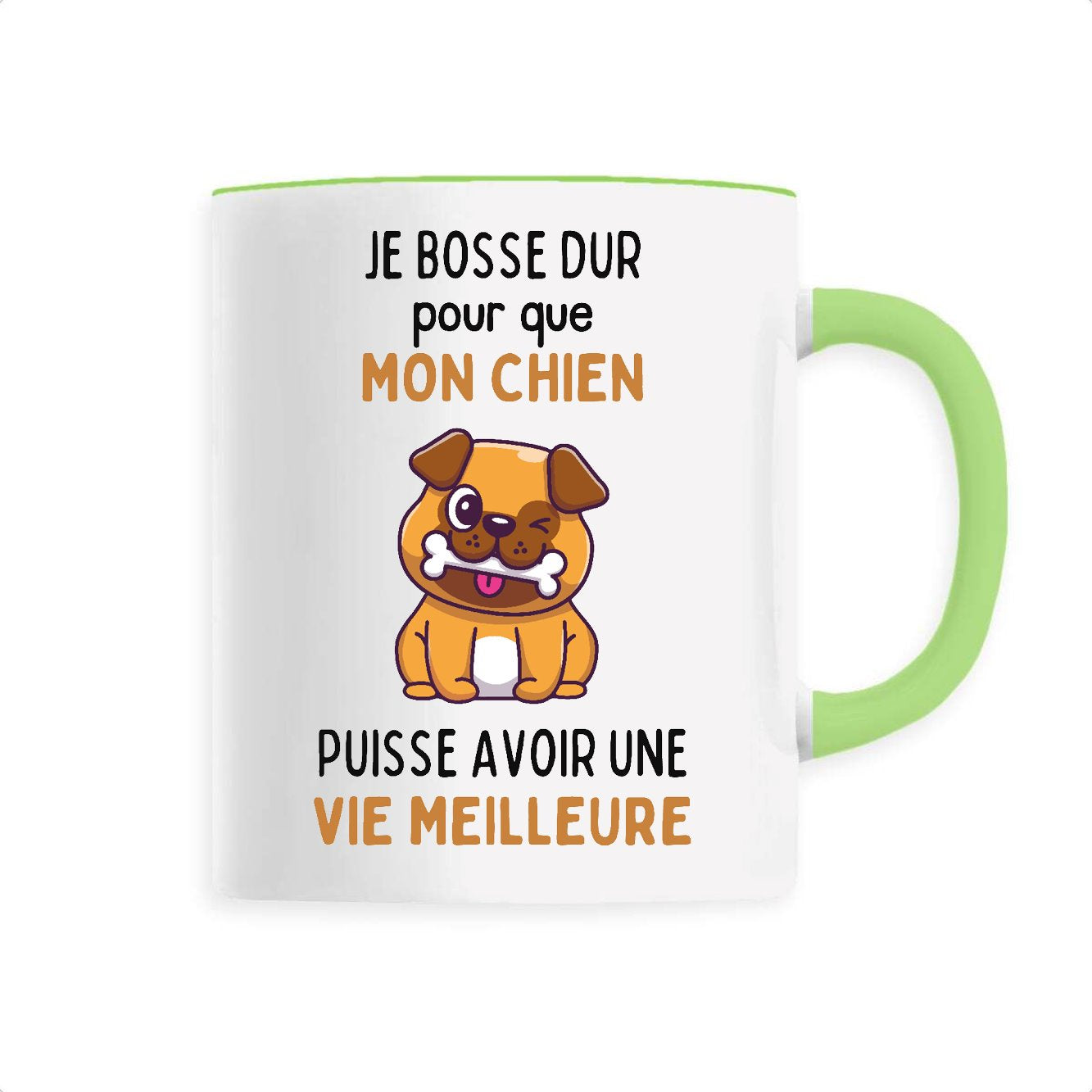 Mug Je bosse dur pour mon chien