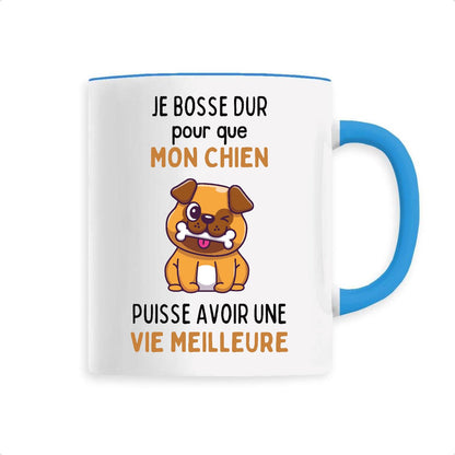 Mug Je bosse dur pour mon chien