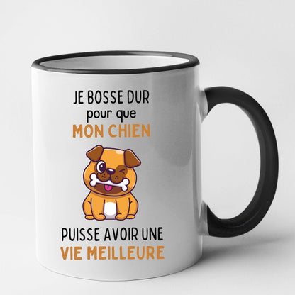 Mug Je bosse dur pour mon chien