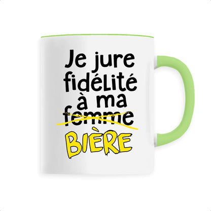 Mug Je jure fidélité à ma bière