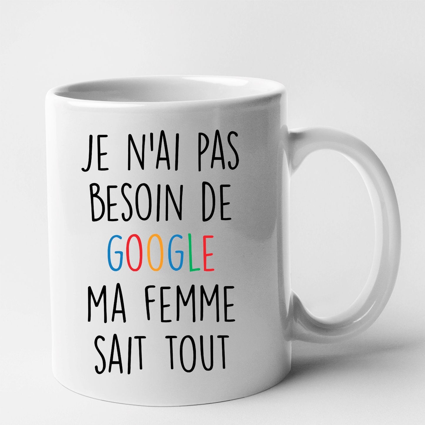 Mug Je n'ai pas besoin de Google