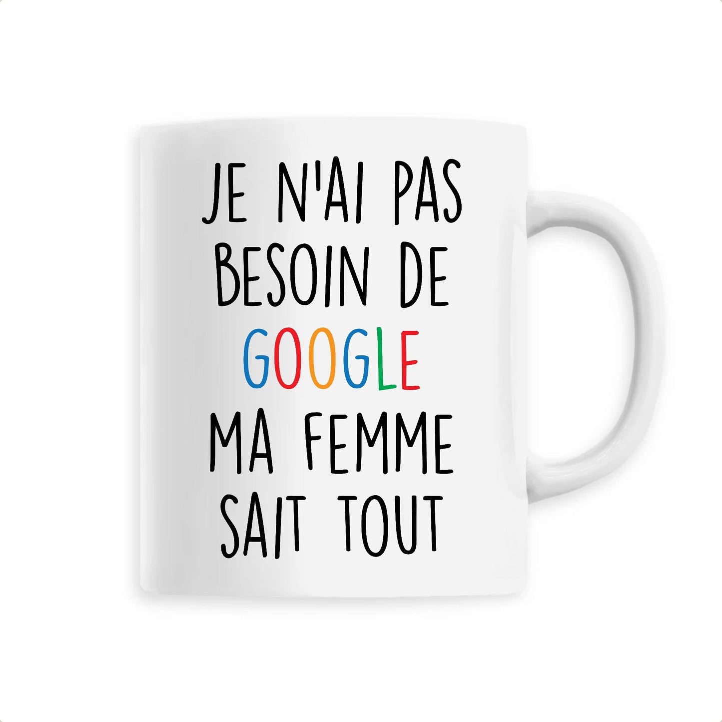 Mug Je n'ai pas besoin de Google