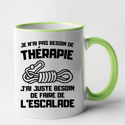 Mug Je n'ai pas besoin de thérapie juste d'escalade