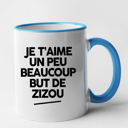 Mug Je t'aime un peu beaucoup but de Zizou