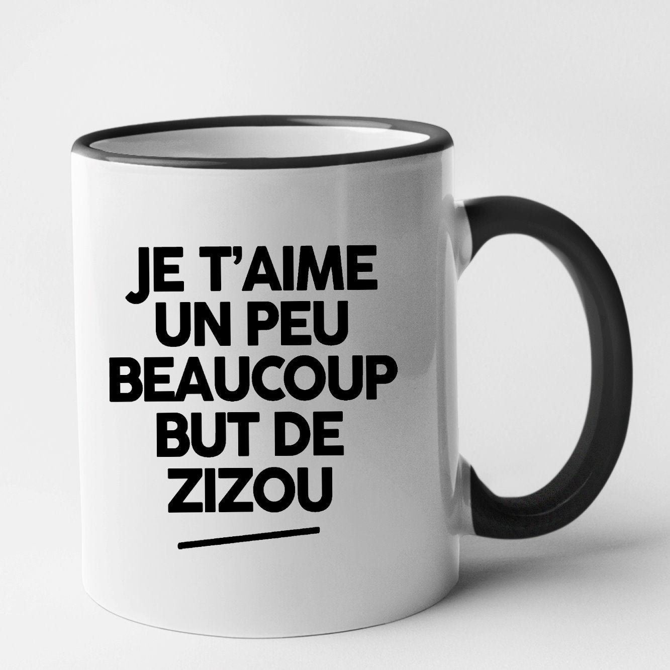 Mug Je t'aime un peu beaucoup but de Zizou