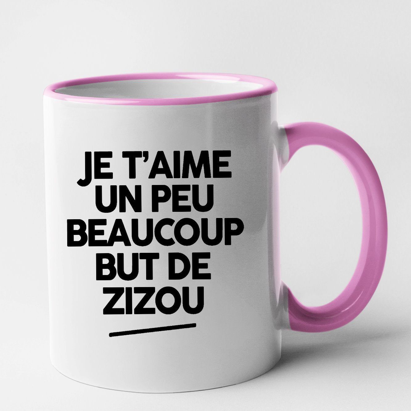 Mug Je t'aime un peu beaucoup but de Zizou