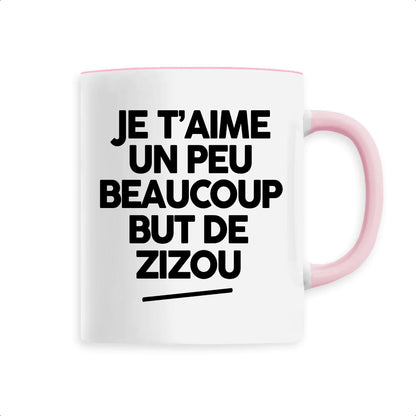 Mug Je t'aime un peu beaucoup but de Zizou