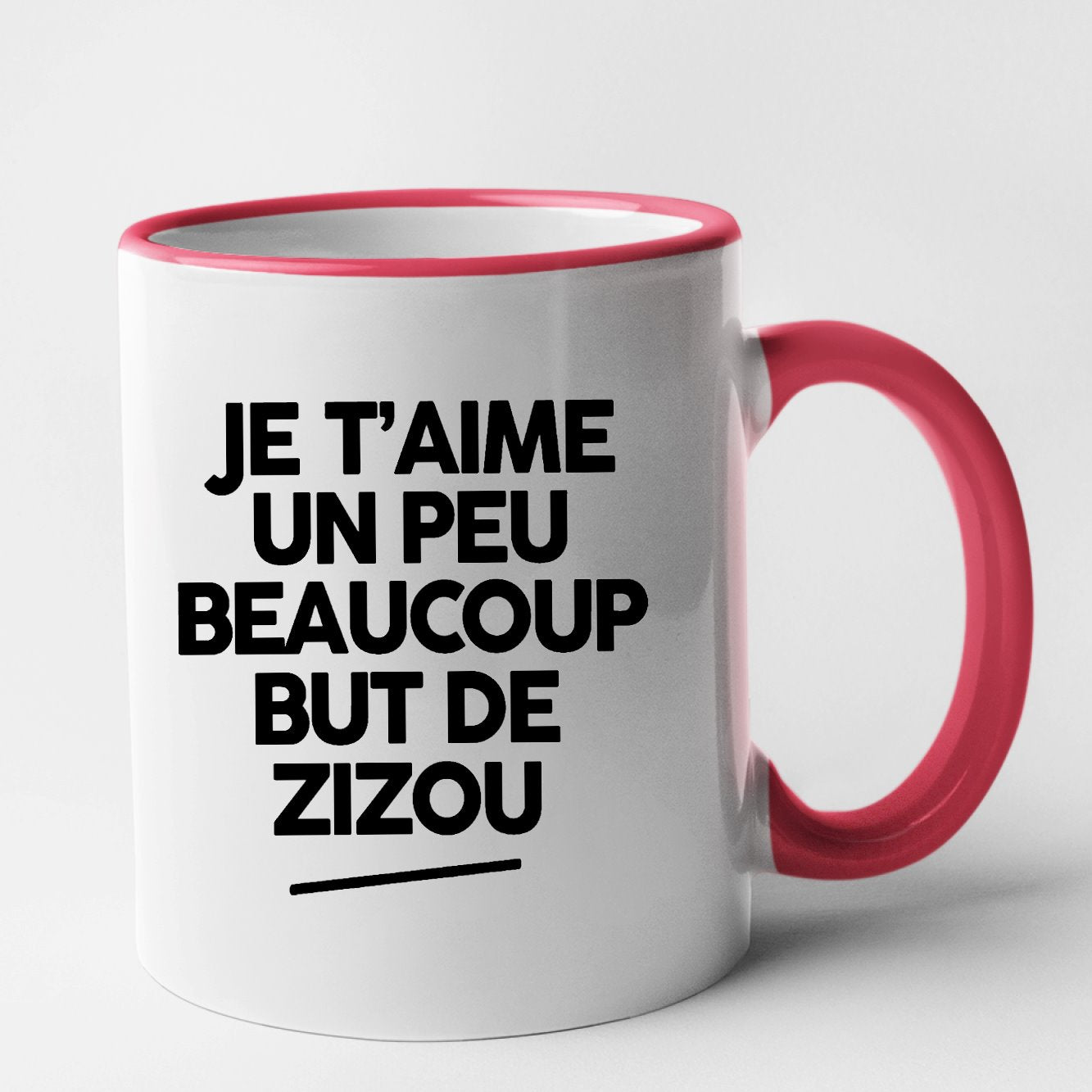 Mug Je t'aime un peu beaucoup but de Zizou