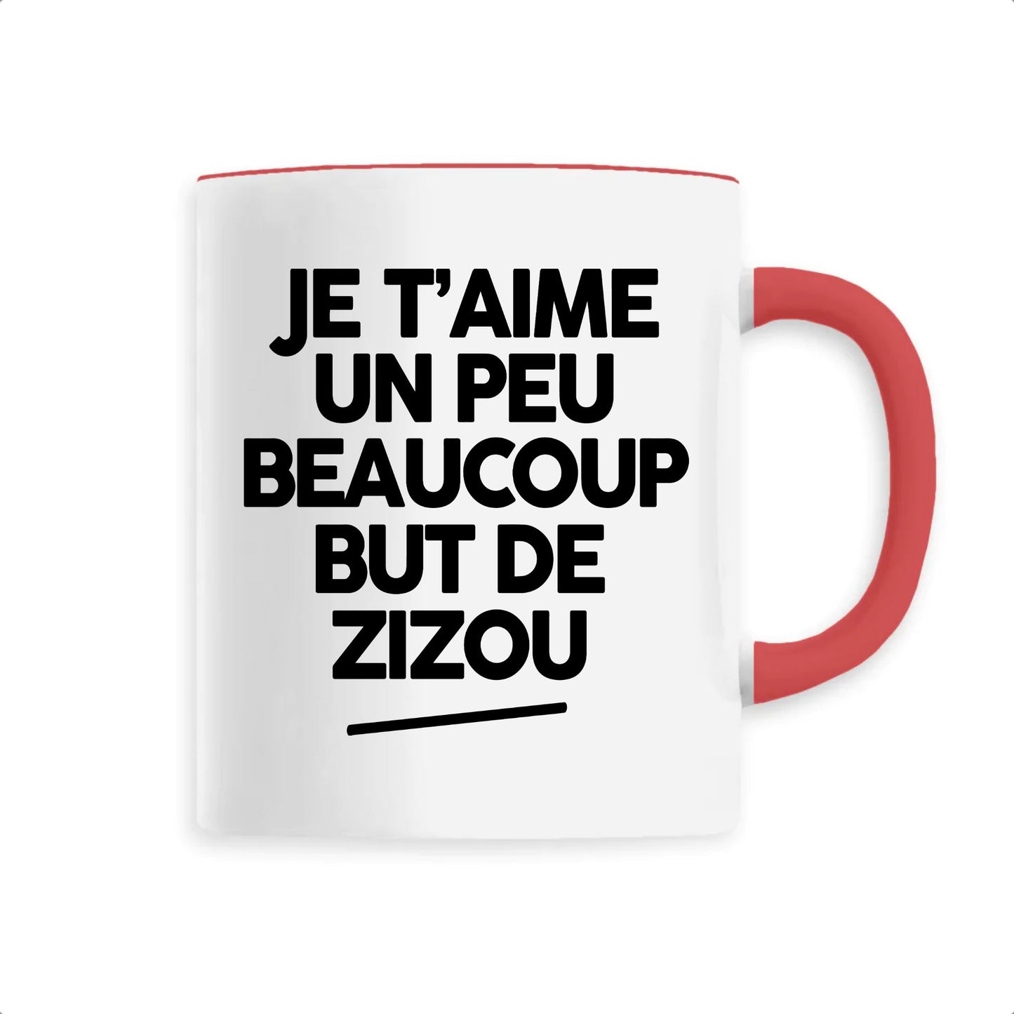 Mug Je t'aime un peu beaucoup but de Zizou