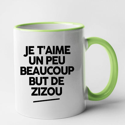 Mug Je t'aime un peu beaucoup but de Zizou