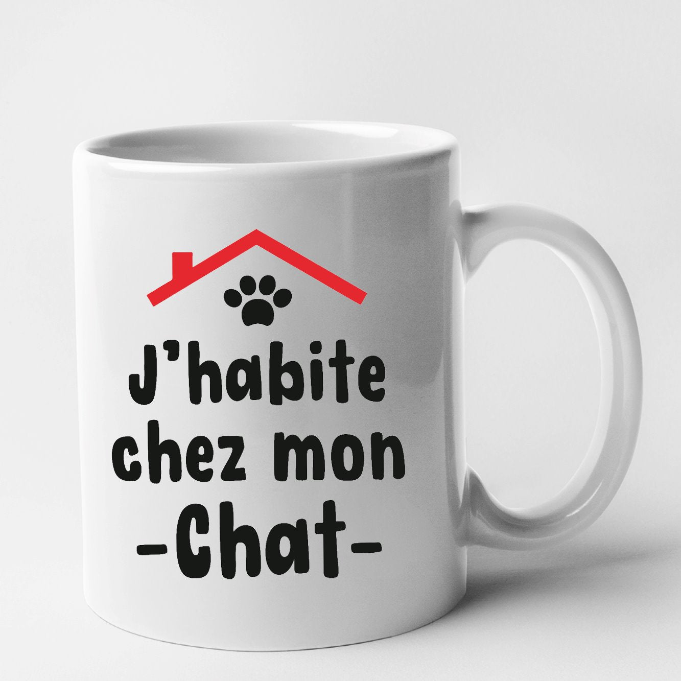 Mug J'habite chez mon chat