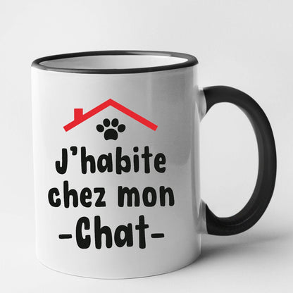 Mug J'habite chez mon chat