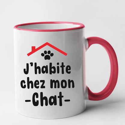 Mug J'habite chez mon chat