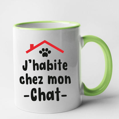 Mug J'habite chez mon chat