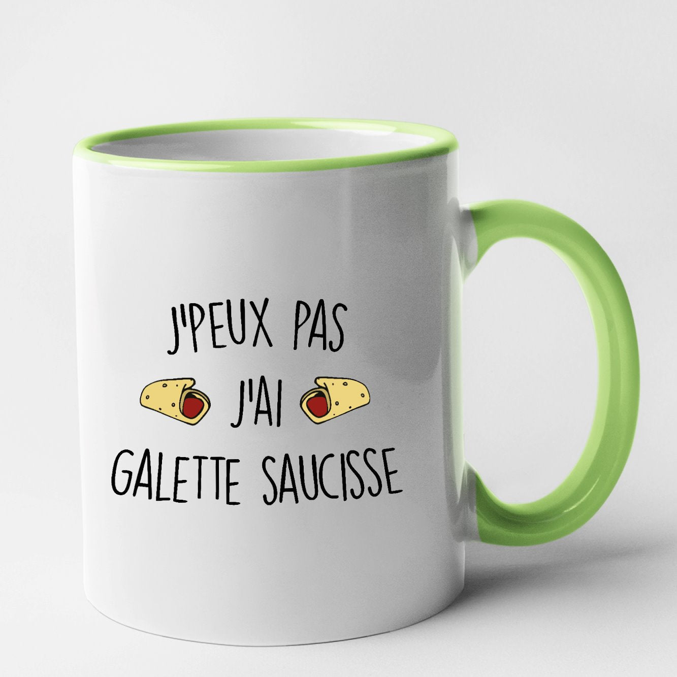 Mug J'peux pas j'ai galette saucisse