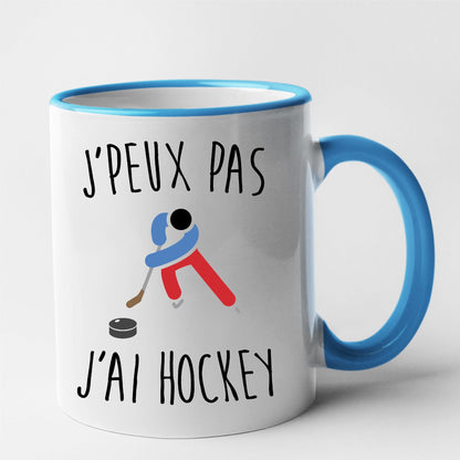 Mug J'peux pas j'ai hockey