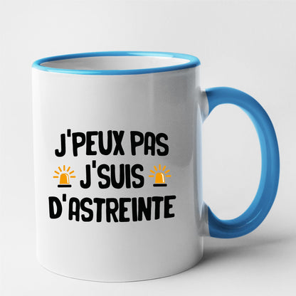 Mug J'peux pas j'suis d'astreinte