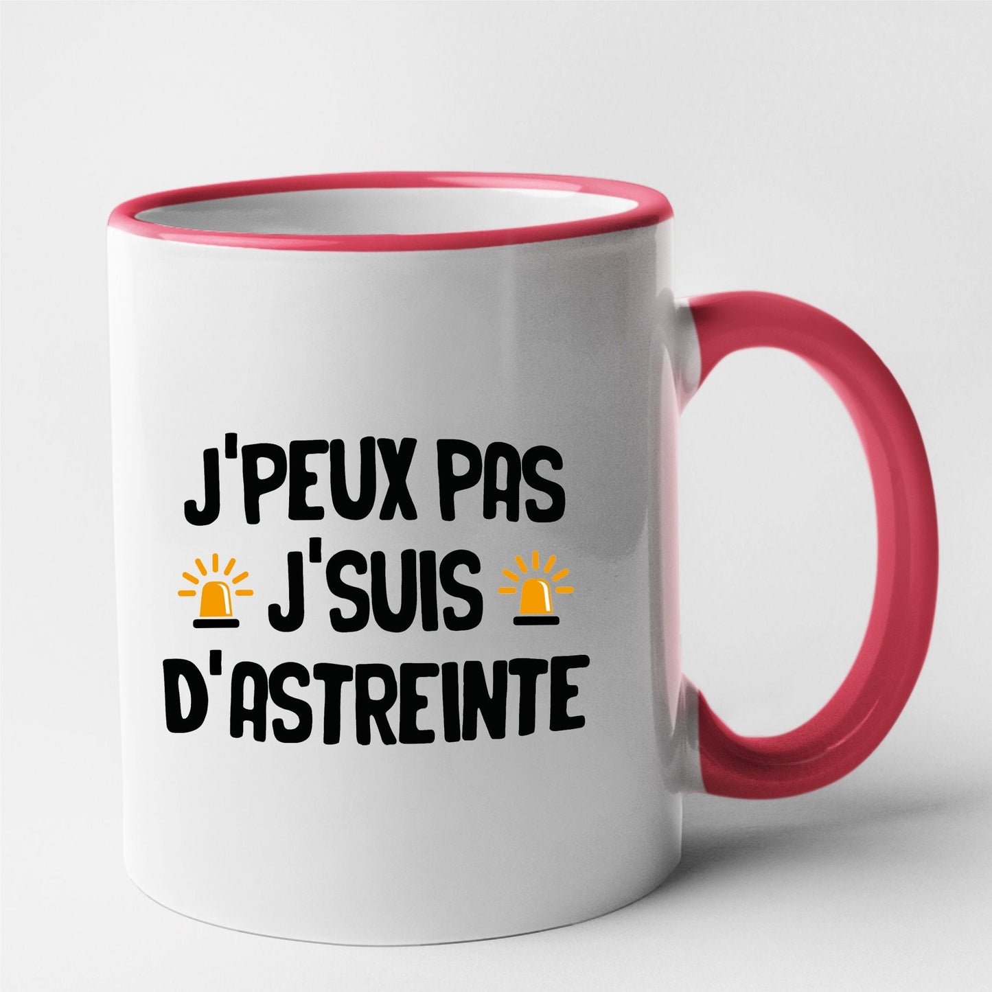 Mug J'peux pas j'suis d'astreinte